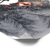 Bullfinch bird poster (Ecke)