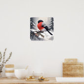 Bullfinch bird poster (Küche)