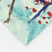 Bullfinch Birds Fleecedecke (Ecke)