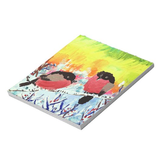 Bullfinch Birds Notizblock (Rotiert)