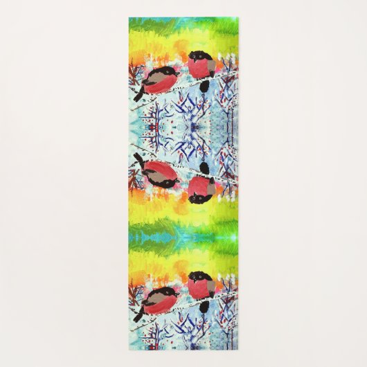 Bullfinch Birds Yogamatte (Rückseite)
