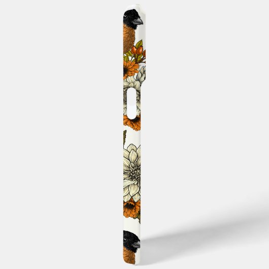 Bullfinch on autumn florals 2 Case-Mate iPhone hülle (Rückseite / Rechts)