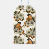 Bullfinch on autumn florals 2 geschenkanhänger (Vorderseite)