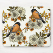 Bullfinch on autumn florals 2 mousepad (Vorne)
