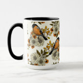Bullfinch on autumn florals 2 tasse (Links)