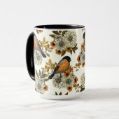 Bullfinch on autumn florals 2 tasse (Vorderseite Links)