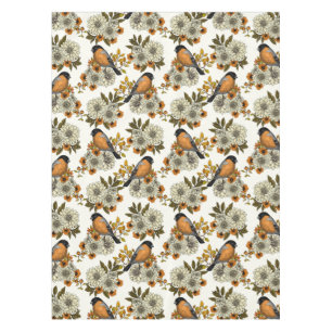 Bullfinch on autumn florals 2 tischdecke