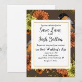 Bullfinch on autumn florals einladung (Vorne/Hinten)