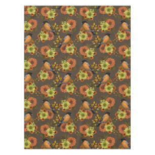 Bullfinch on autumn florals tischdecke