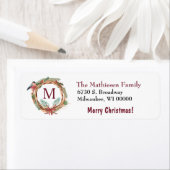 Bullfinch Rustic Wreath Weihnachtsfeier Rücksendea (Insitu)