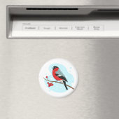 Bullfinch. Schöner Winter Magnet (In Situ (Geschirrspüler))