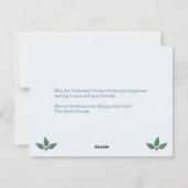 Bullfinch & Snow Landscape Weihnachtskarte Feiertagskarte (Rückseite)