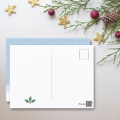 Bullfinch & Snowy Landschaft Frohe Weihnachtskarte Postkarte