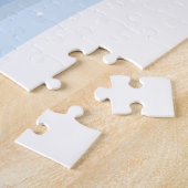 Bullfinch & Snowy Landschaft Frohe Weihnachtspuzzl Puzzle (Seite)