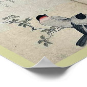 Bullfinch und Hornkeule von Kitagawa, Utamaro Poster (Ecke)
