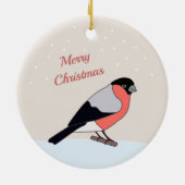 Bullfinch und Schnee Frohe Weihnachtsschmuck (Hinten)