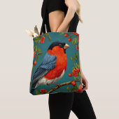 Bullfinch-Vogel auf einem Baum Tasche (Von Nahem)