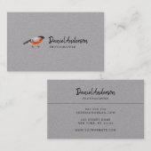 Bullfinch-Vogel-Fotograf-Visitenkarte Visitenkarte (Vorne/Hinten)