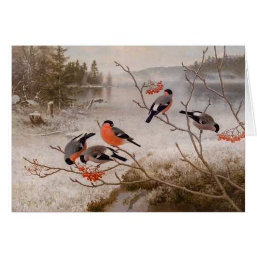Bullfinches in der Winterlandschaft CC0967 Von Wri (Vorderseite (Horizontal))