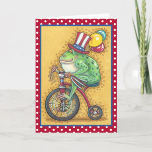 BULLFROG 4. JULI, FROG GREETING CARD Verse Karte