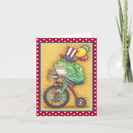 BULLFROG 4TH OF JULY, FROG NOTE CARD Verse Karte (Vorderseite)
