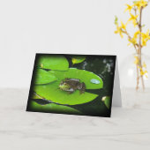 Bullfrog auf Lilypads Karte (Gelbe Blume)