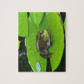 Bullfrog auf Lilypads Puzzle (Vertikal)