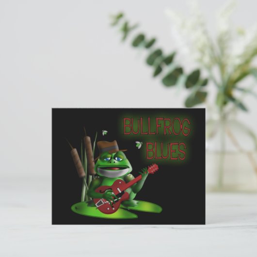Bullfrog-Blues Postkarte (Stehend Vorderseite)