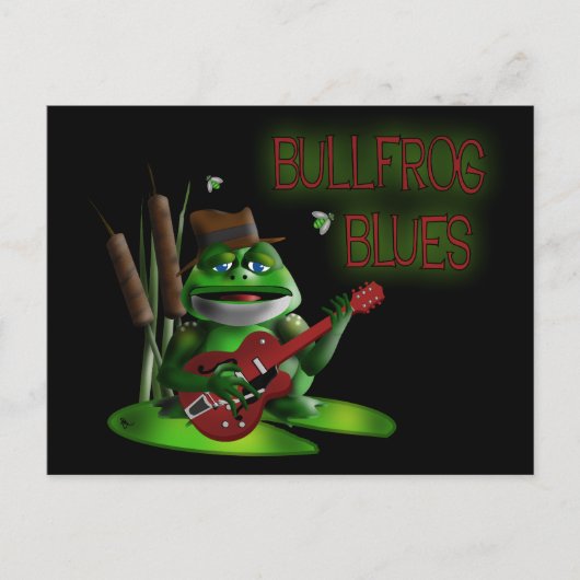 Bullfrog-Blues Postkarte (Vorderseite)