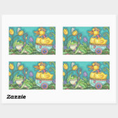 BULLFROG & DUCK EASTER EGG, SPRING STICKERS Sheet (Blatt)