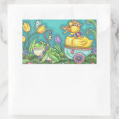 BULLFROG & DUCK EASTER EGG, SPRING STICKERS Sheet (Tasche)