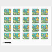 BULLFROG & DUCK EASTER EGG, SPRING STICKERS Sheet (Blatt)