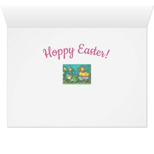 BULLFROG & DUCK PRINCE EASTER GREETCARD Verse (Innenansicht Horizontal (Unten))