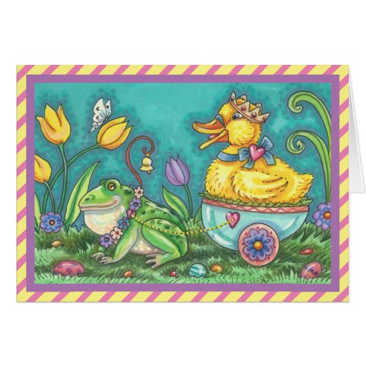 BULLFROG & DUCK PRINCE EASTER GREETCARD Verse (Vorderseite (Horizontal))
