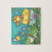BULLFROG & DUCK PRINCE IN EGG CARD, EASTER PUZZLE (Vertikal)