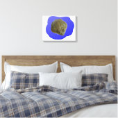 Bullfrog in Pond Canvas Print Leinwanddruck (Insitu (Schlafzimmer))