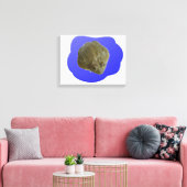 Bullfrog in Pond Canvas Print Leinwanddruck (Insitu (Wohnzimmer))