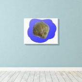 Bullfrog in Pond Canvas Print Leinwanddruck (Insitu (Holzboden))
