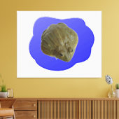 Bullfrog in Pond Canvas Print Leinwanddruck (Insitu (Wohnzimmer))
