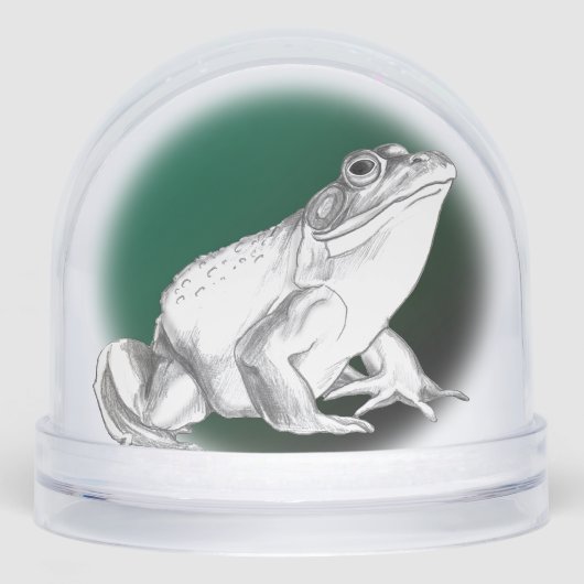 Bullfrog Snow Globe Cool Custom Frog Snow Globe Schneekugeln (Vorderseite)
