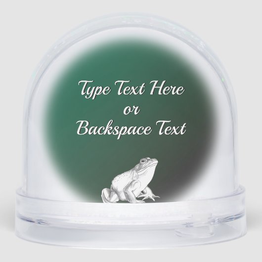 Bullfrog Snow Globe Cool Custom Frog Snow Globe Schneekugeln (Rückseite)