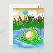 Bullfrog und Dragonfly Postkarte (Vorne/Hinten)