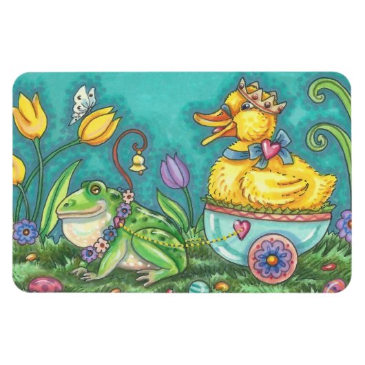 BULLFROG UND DUCK DRUCK EASTER MAGNET Groß (Horizontal)