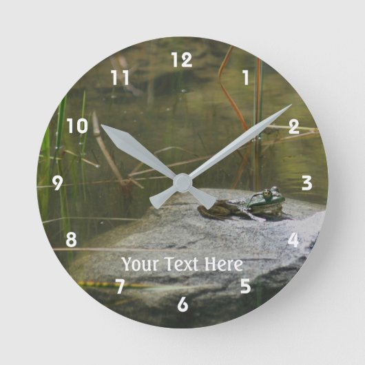 Bullfrogsonnen auf Felslandschaft Runde Wanduhr (Vorderseite)