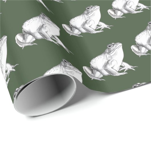 Bullfrosch Wrapping Paper Niedlich Frosch Wrapping Geschenkpapier (Rolleneckpunkt)
