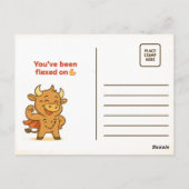 Bullio Funny Fitness - Max Effort, Null Fortschrit Postkarte (Rückseite)