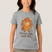 Bullio® - Starke Vibes, der Hase der kleinen Junge Tri-Blend Shirt (Vorderseite)