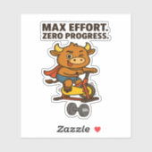 Bullio Vinyl Sticker - Max Effort. Nullfortschritt (Blatt)