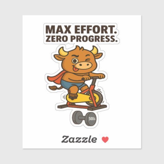 Bullio Vinyl Sticker - Max Effort. Nullfortschritt (Blatt)