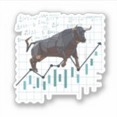 Bullischer Trend an der Börse Aufkleber (Vorderseite)